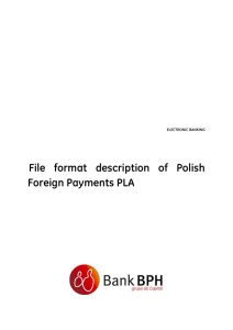 File format description of Polish Foreign Payments PLA