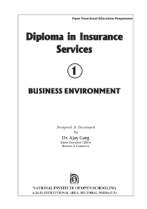 Diploma in Insurance Services - The National Institute of Open