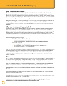 Advanced Diploma in Insurance (ACII)