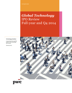 Global Technology IPO Review Full-year and Q4 2014