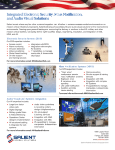 Integrated Electronic Security, Mass Notification, and Audio Visual