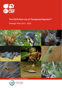 IUCN Red List Strategic Plan - The IUCN Red List of Threatened