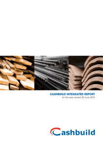 cashbuild integrated report - Sustainability Disclosure Database