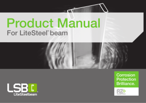 Product Manual for LiteSteel beam