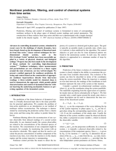 Nonlinear prediction, filtering, and control of chemical systems from