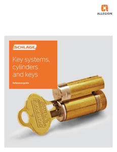 Schlage • Key systems, cylinders and keys reference guide