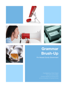 Grammar Brush-up Handouts