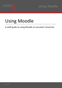 Using Moodle - Lancaster University