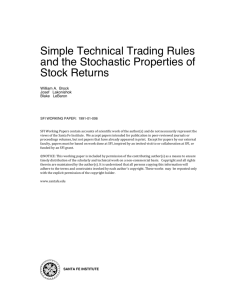 Simple Technical Trading Rules and the Stochastic Properties of