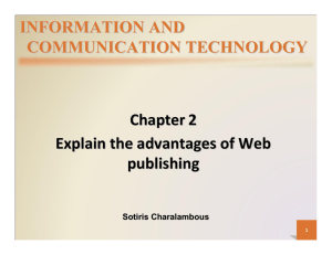 Explain the advantages of Web publishing