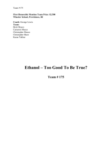 Ethanol – Too Good To Be True?