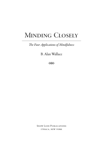 Minding Closely - B. Alan Wallace
