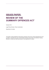 review of the summary offences act