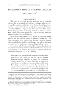 the summary trial of indictable offences