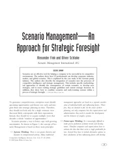 Scenario Management—An Approach for Strategic Foresight