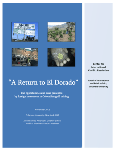 A Return to El Dorado - Center for International Conflict Resolution