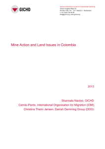 Mine Action and Land Issues in Colombia