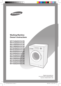 Washing Machine Owner's Instructions