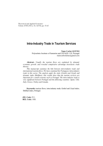 Intra-Industry Trade in Tourism Services