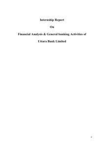 Internship Report On Financial Analysis & General banking Activities