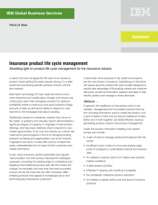 Insurance product life cycle management