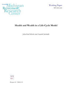 Health and Wealth in a Life Cycle Model