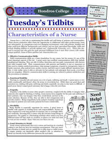 Characteristics of a Nurse