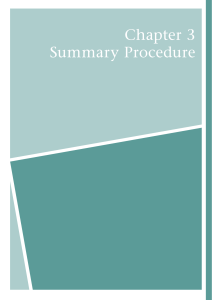 Chapter 3 Summary Procedure
