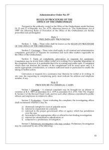 Administrative Order No. 07 RULES OF PROCEDURE OF THE