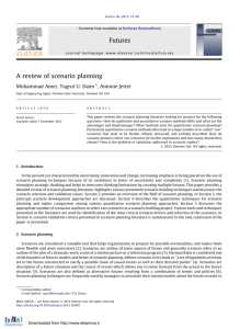 A review of scenario planning