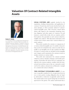 Valuation Of Contract-Related Intangible Assets