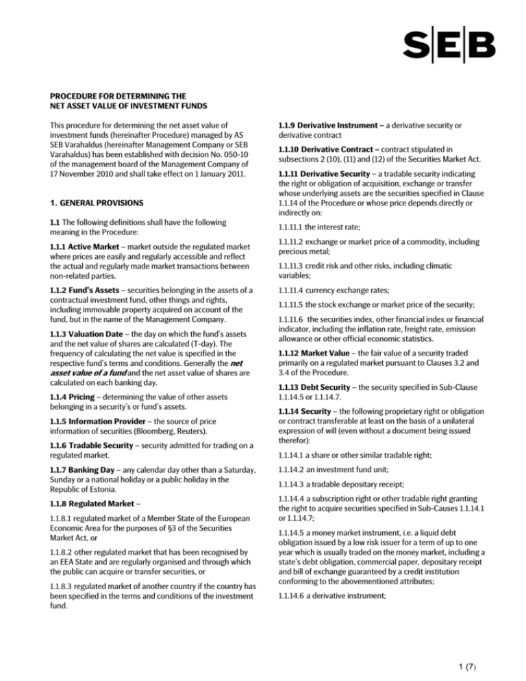 procedure-for-determining-the-net-asset-value