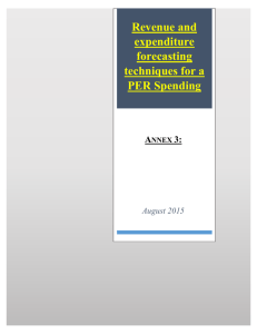 Revenue and expenditure forecasting techniques for a PER