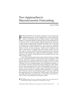 Two Approaches to Macroeconomic Forecasting