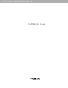 Installation Guide - QNX Software Systems