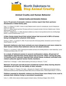 Animal Cruelty and Human Behavior