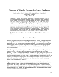 Technical Writing for Construction Science Graduates