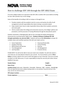 How to challenge SDV 100 through the SDV ABLE Exam