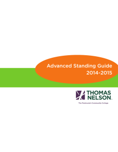 Advanced Standing Guide 2014-2015