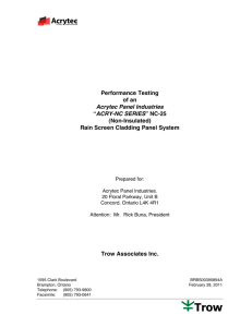 Performance Testing of the ACRY NC Series Non