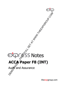 ACCA Paper F8 (INT)