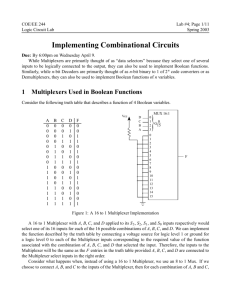 Implementing Combinational Circuits