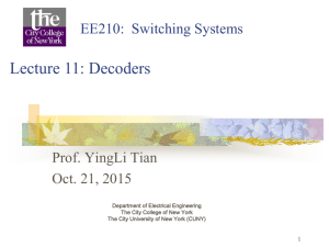 Lecture 11: Decoders