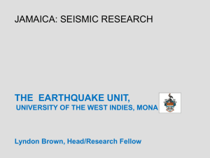 jamaica: seismic research the earthquake unit