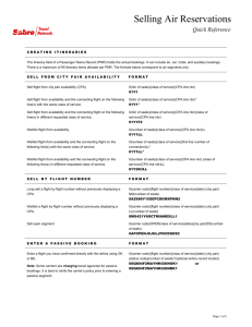 (EN) Selling Air Reservations