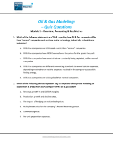 Oil & Gas Modeling: – Quiz Questions