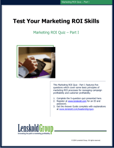 Test Your Marketing ROI Skills