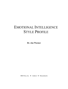 emotional intelligence style profile