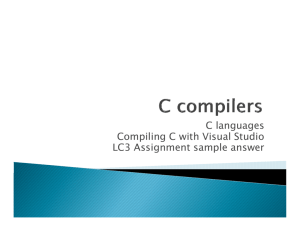 C languages Compiling C with Visual Studio LC3 Assignment