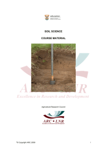 Course Material Soil Science - Department of Basic Education